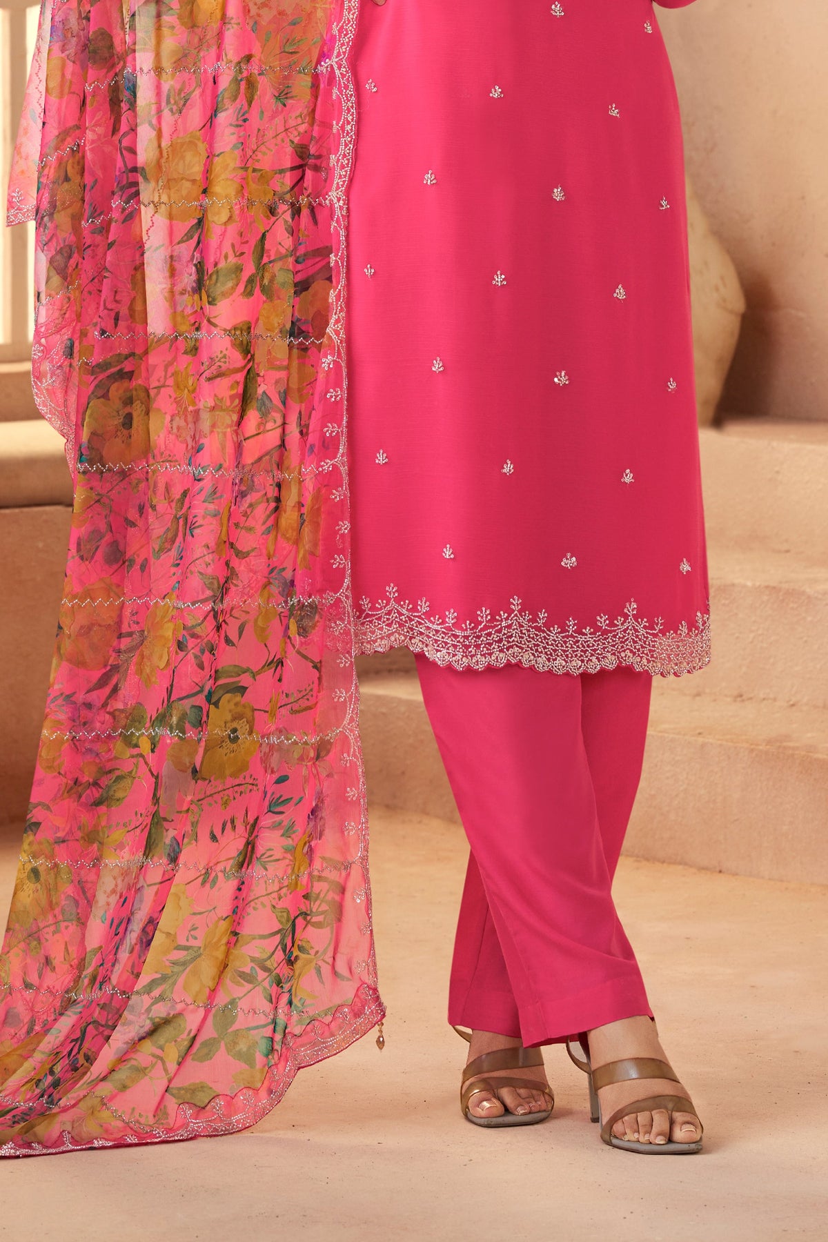 Pink Embroidered Organza Chiffon Suit-SAR11502_5_SareeButa.com