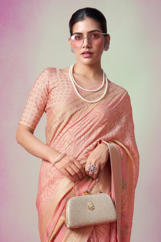Pink Georgette Brasso Saree-ZB134172_2_SareeButa.com