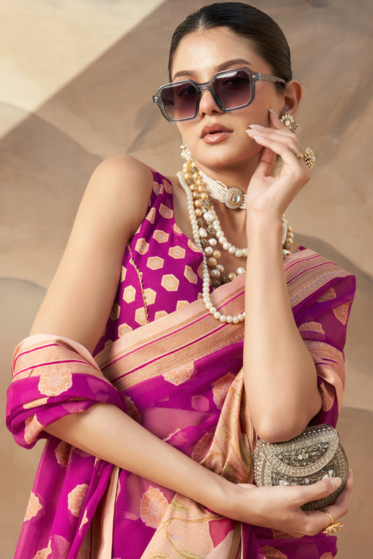 Pink Georgette Paithani Saree-ZB133748_2_SareeButa.com