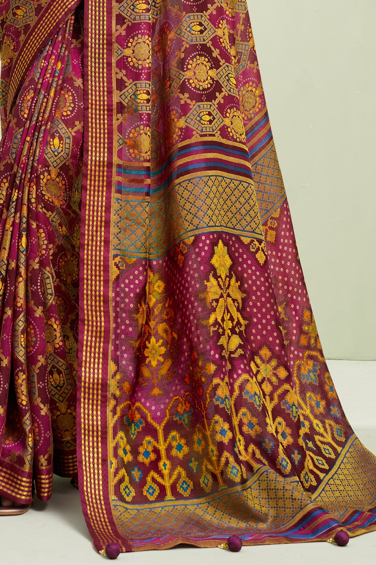 Pink Georgette Saree with Brasso Print-ZB133932_4_SareeButa.com