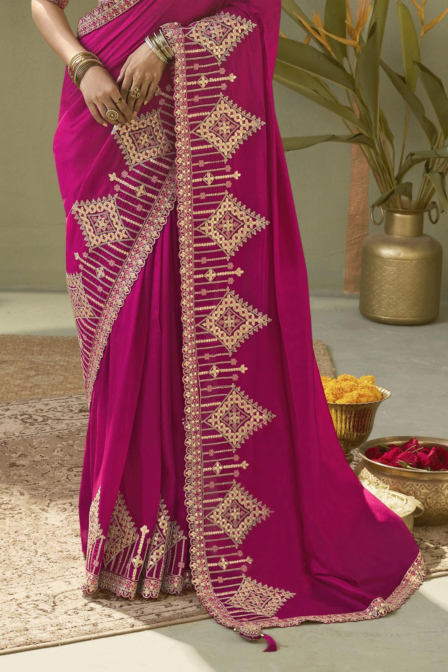 Pink Gota Work Silk Saree-SAR11612_5_SareeButa.com