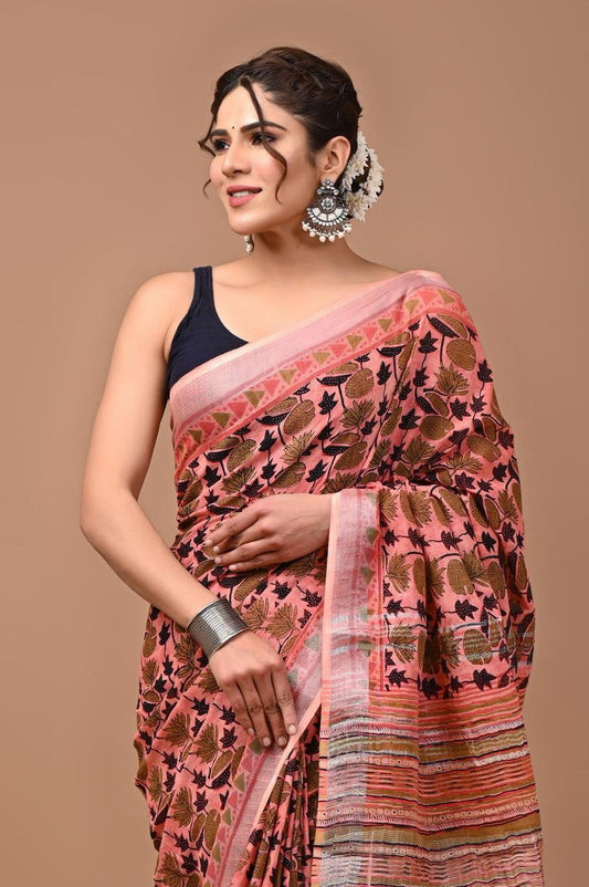 pink-handblock-print-cotton-linen-saree-zb132553_2_SareeButa.com