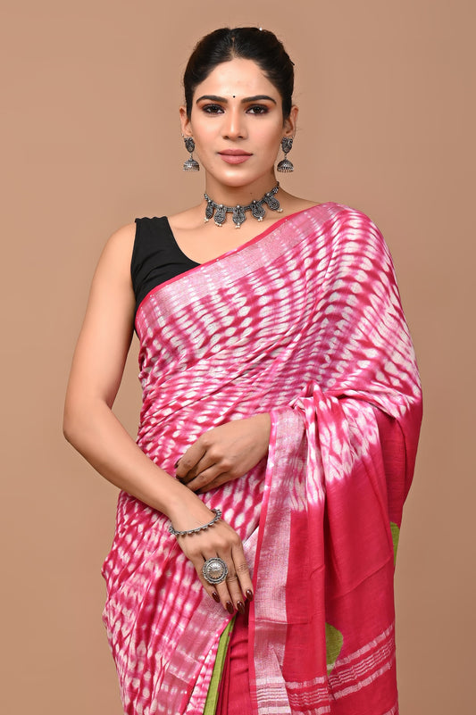 pink-handblock-print-cotton-linen-saree-zb132578_2_SareeButa.com