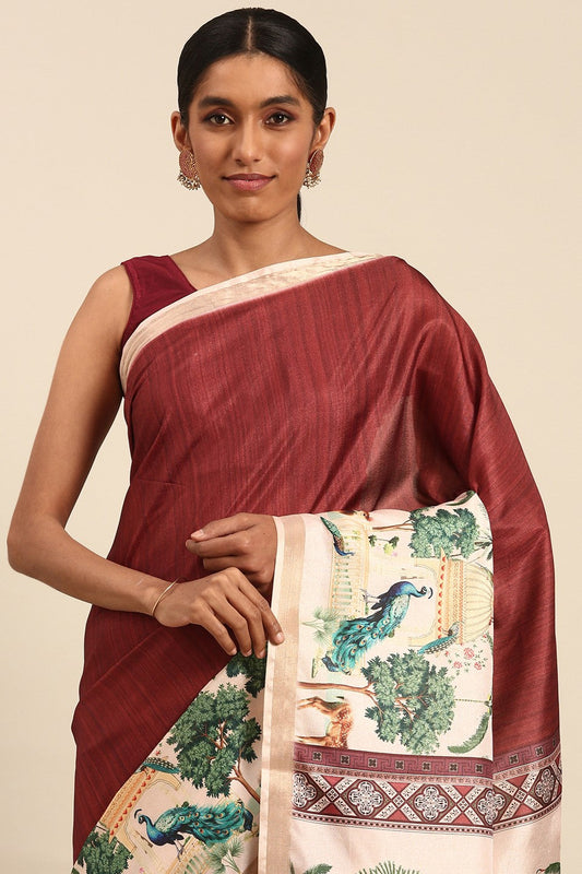 Blush Pink Printed Cotton Saree-ZB132984_2_SareeButa.com