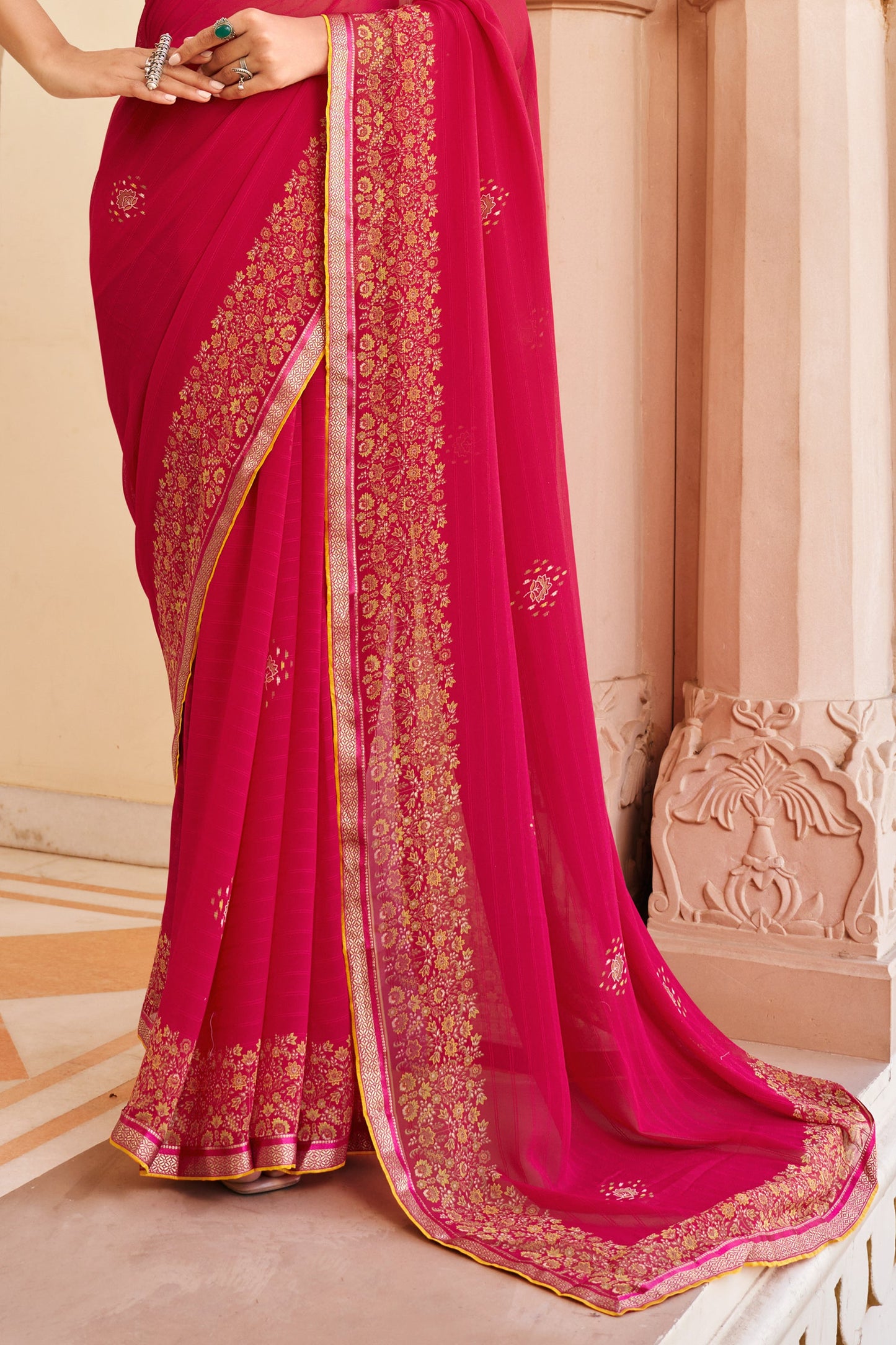 Pink Printed Georgette Saree-SAR10155_4_SareeButa.com