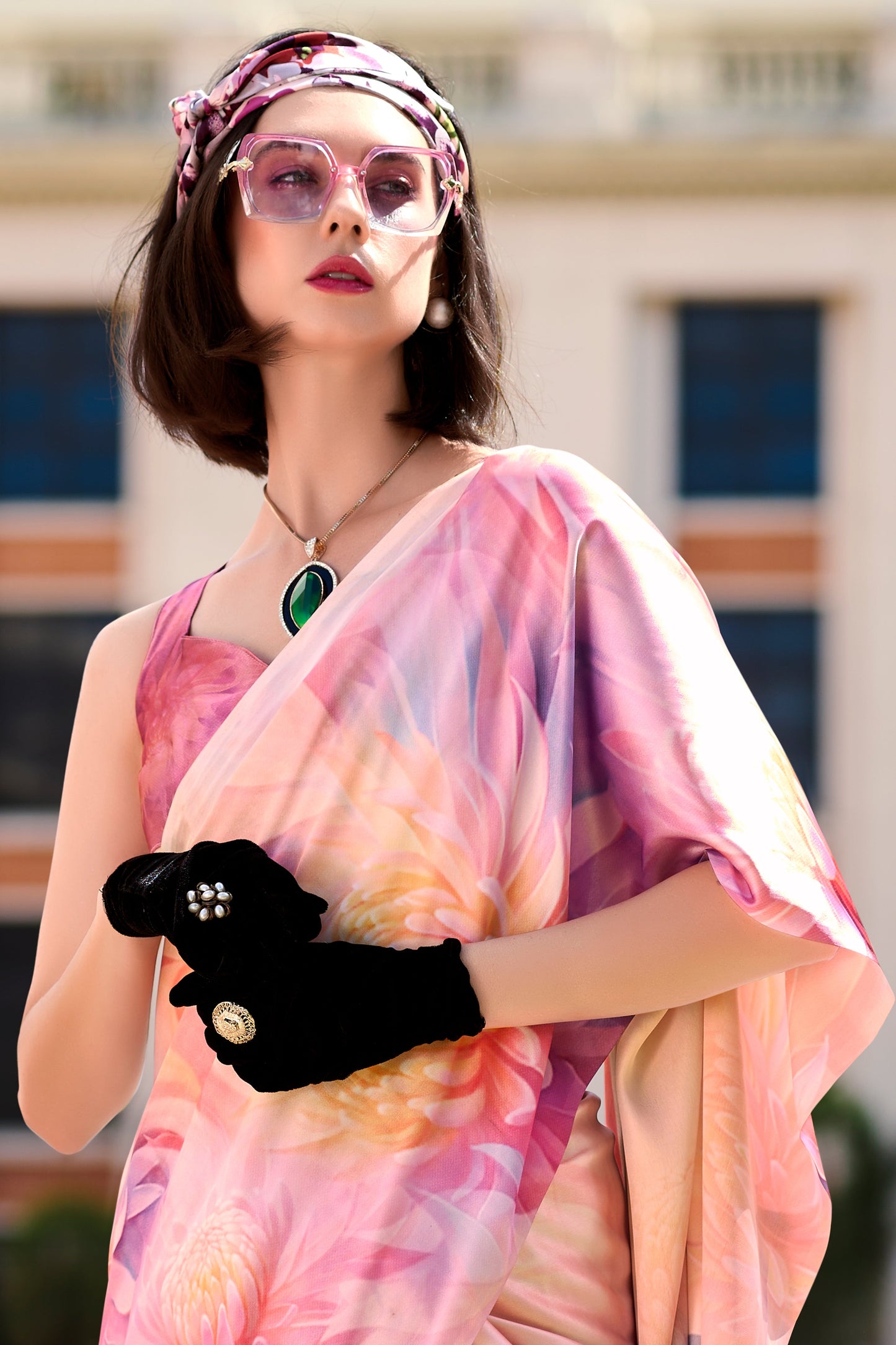 Pink Printed Satin Crepe Saree-ZB134011_4_SareeButa.com