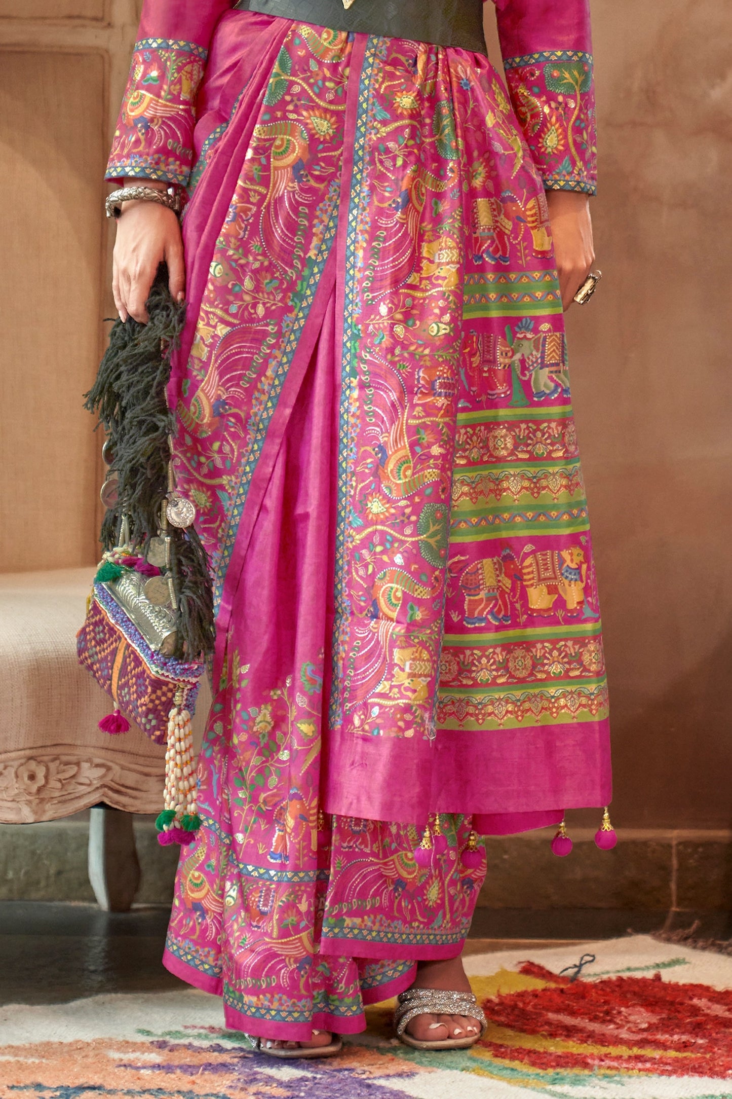 Pink Printed Silk Saree-SAR11273_4_SareeButa.com
