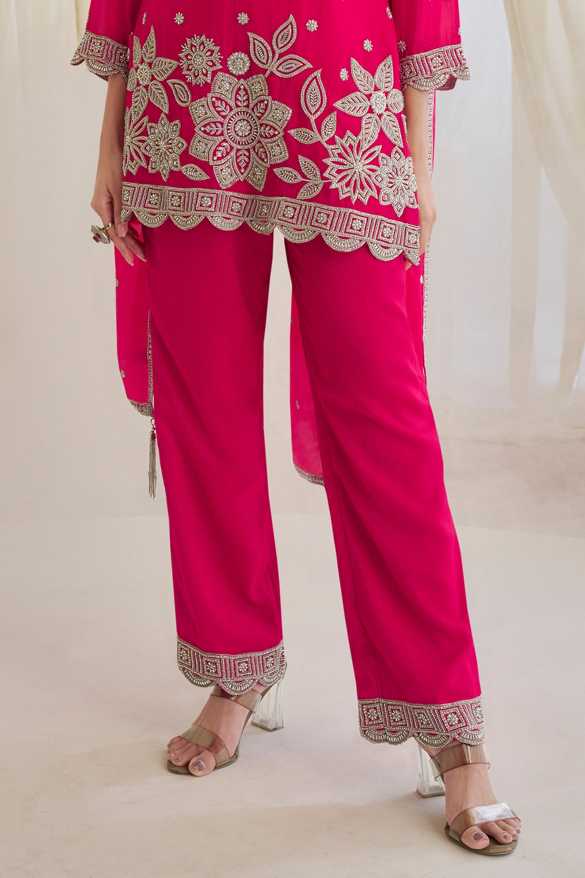 Pink Readymade Bead Work Chinon Suit-SAR11724_5_SareeButa.com