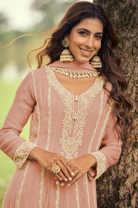 Pink Readymade Bead Work Georgette Anarkali Suit-SAR11089_2_SareeButa.com