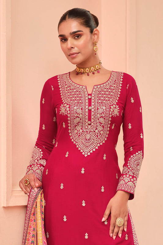 Pink Readymade Chinon Silk Sharara Suit-SAR11968_2_SareeButa.com