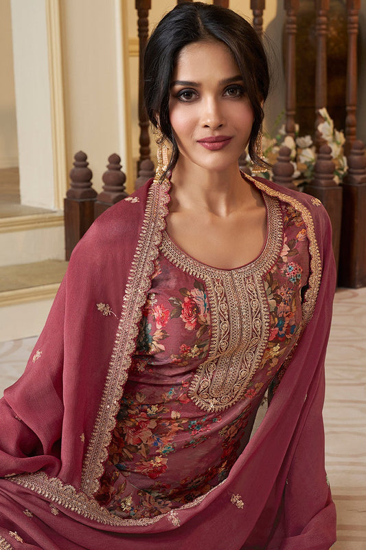 Pink Readymade Chinon Suit-SS390_2_SareeButa.com