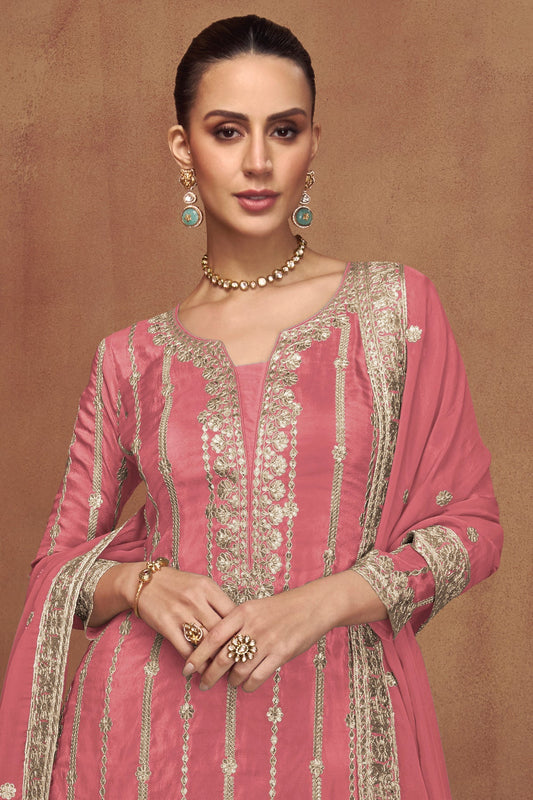 Pink Readymade Heavy Work Embroidered Silk Suit-SS660_2_SareeButa.com