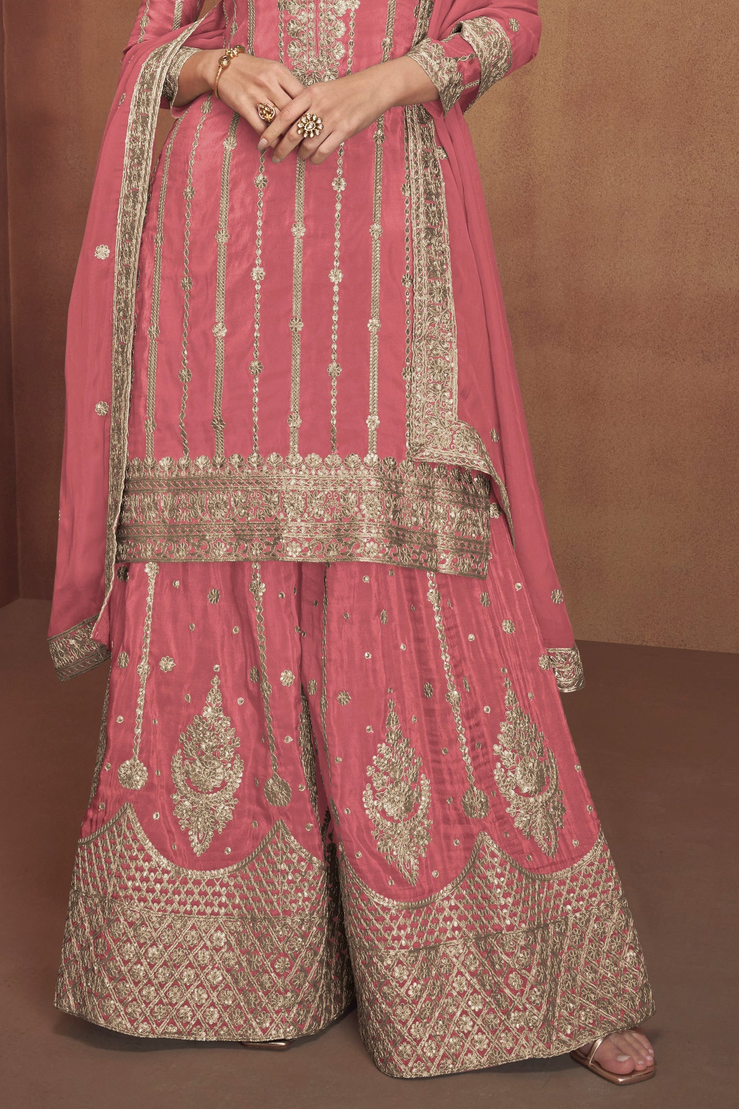 Pink Readymade Heavy Work Embroidered Silk Suit-SS660_4_SareeButa.com
