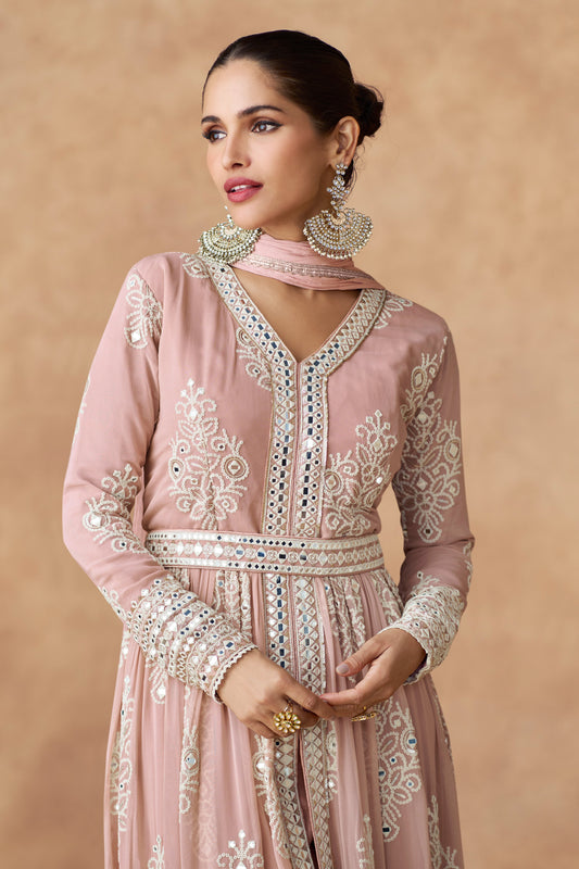 Pink Readymade Heavy work Georgette Suit-SS549_2_SareeButa.com