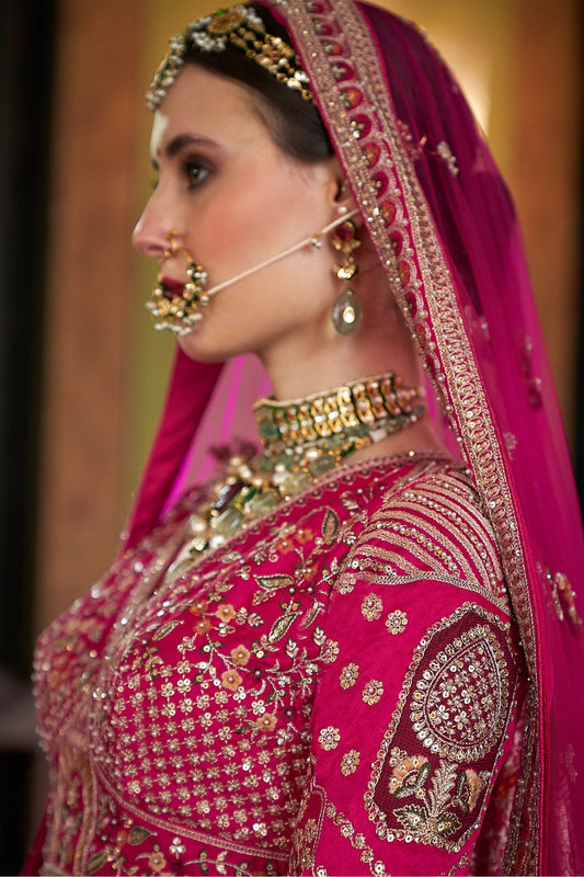 Pink Semi-Stitched Embroidered Silk Lehenga-SAR10304_2_SareeButa.com