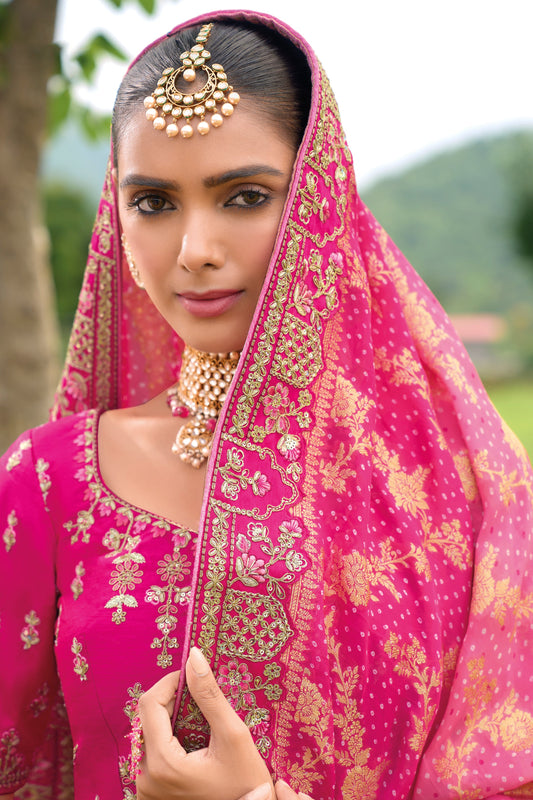 Pink Semi Stitched Embroidered Silk Lehenga-LC60_2_SareeButa.com