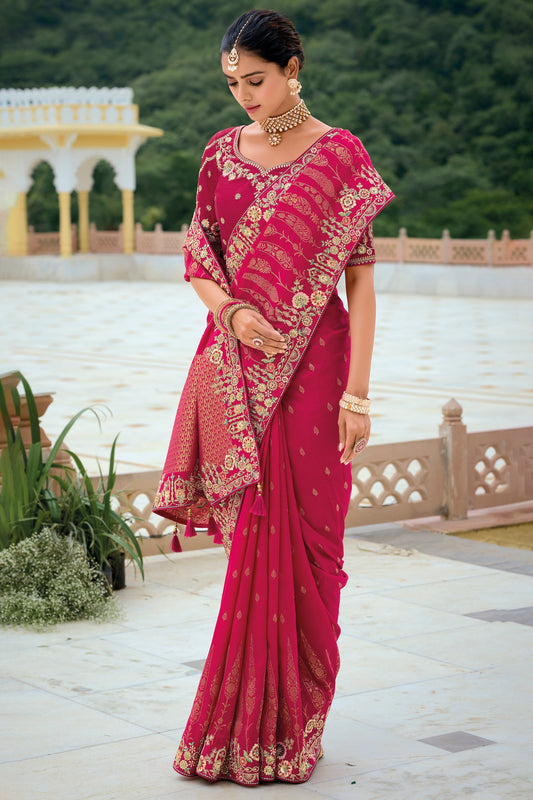 Pink Woven Banarasi Saree-ZB133334_2_SareeButa.com