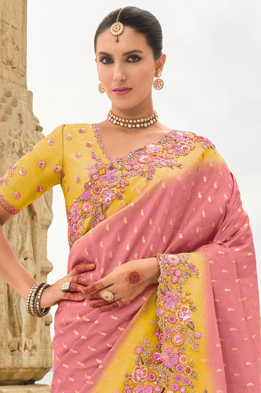Pink Woven Banarasi Saree-ZB134499_2_SareeButa.com