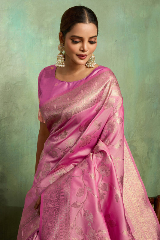 Pink Woven Banarasi Silk Saree-SAR11796_2_SareeButa.com