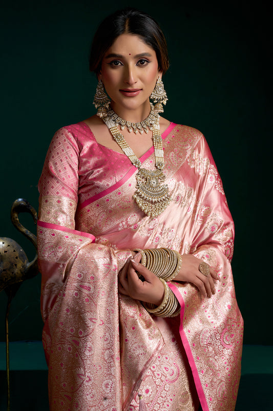 Pink Woven Satin Silk Saree-SAR12680_2_SareeButa.com