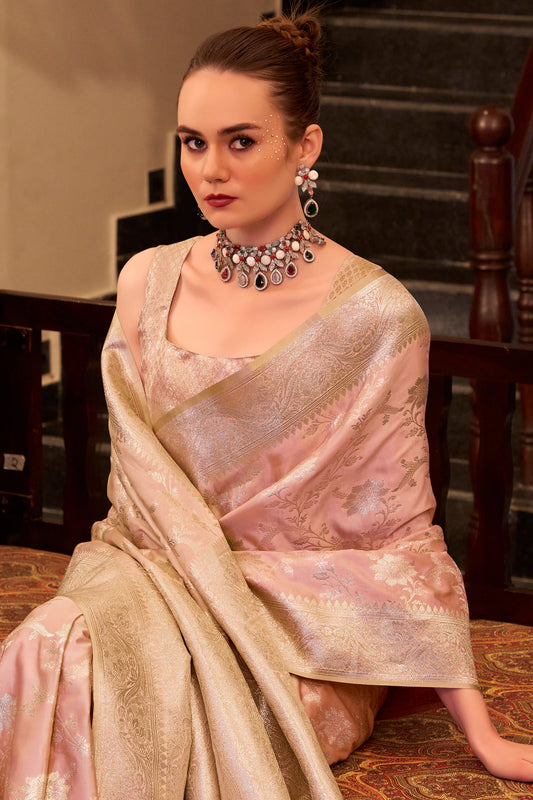 Pink Woven Satin Silk Saree-ZB134404_2_SareeButa.com