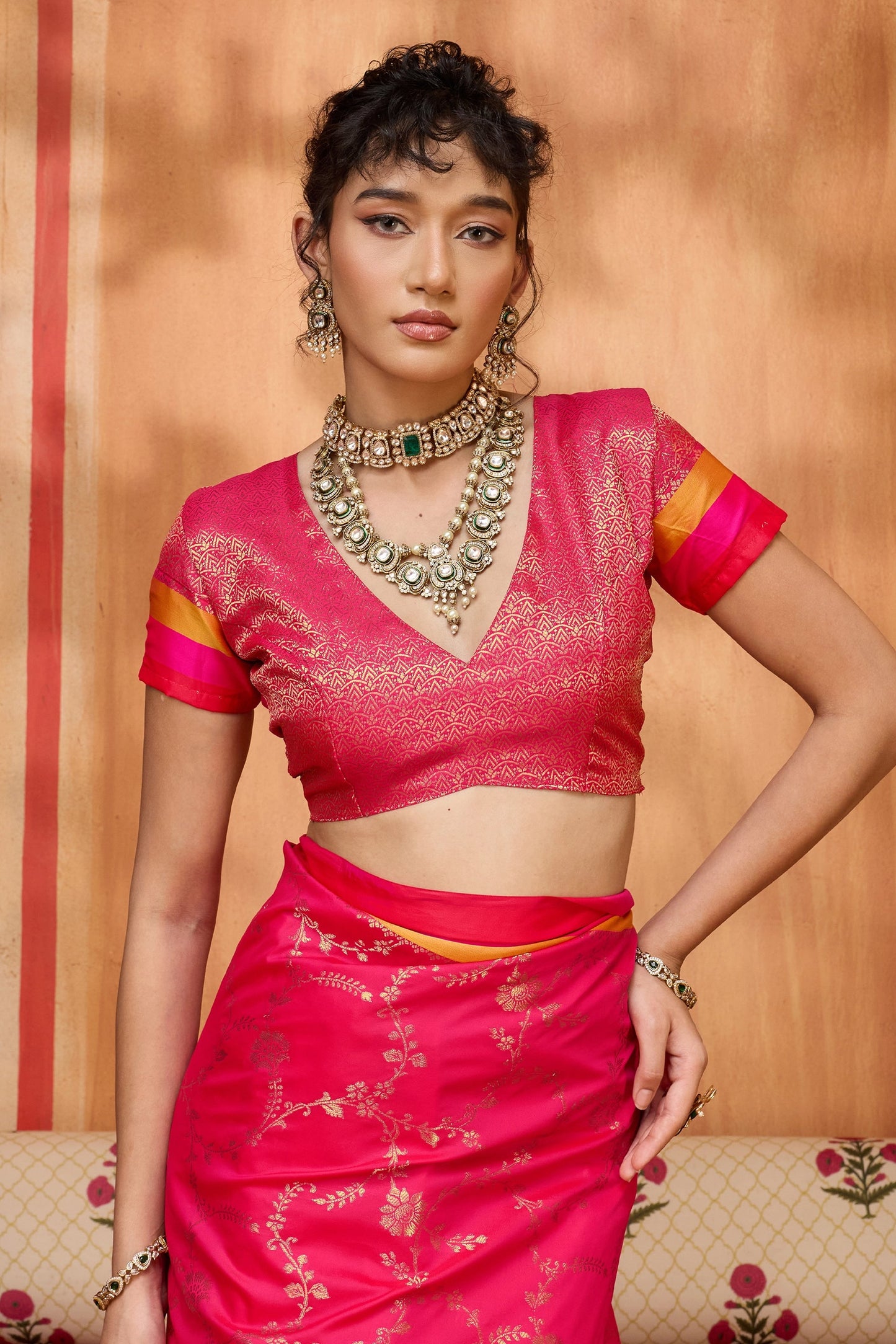 Pink Woven Silk Saree-SAR11235_5_SareeButa.com