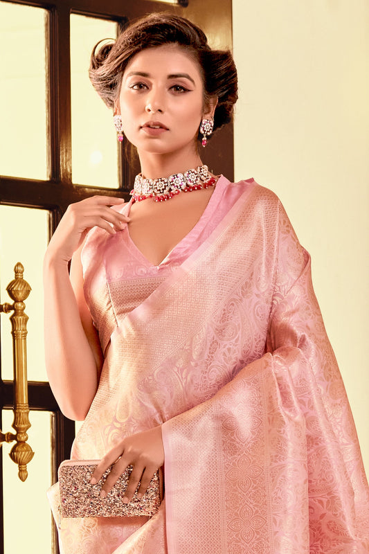 Pink Woven Silk Saree-ZB134145_2_SareeButa.com