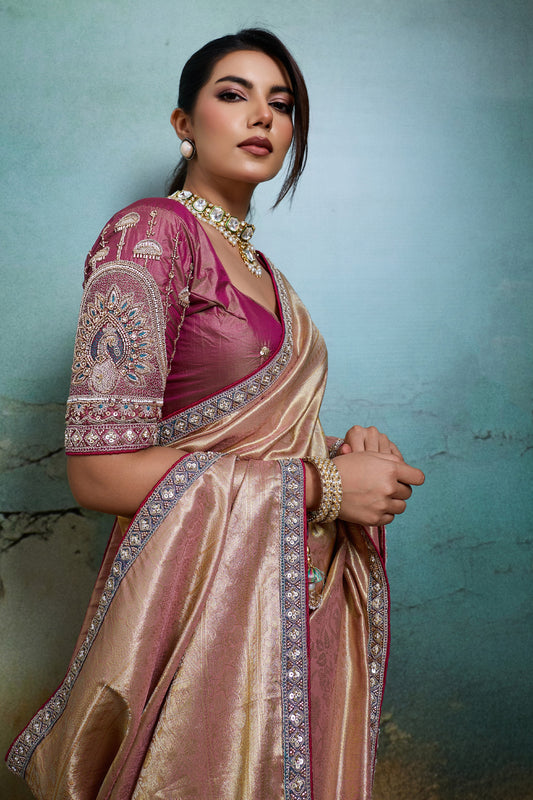 Pink Woven Tissue Banarasi Saree-SAR12818_2_SareeButa.com