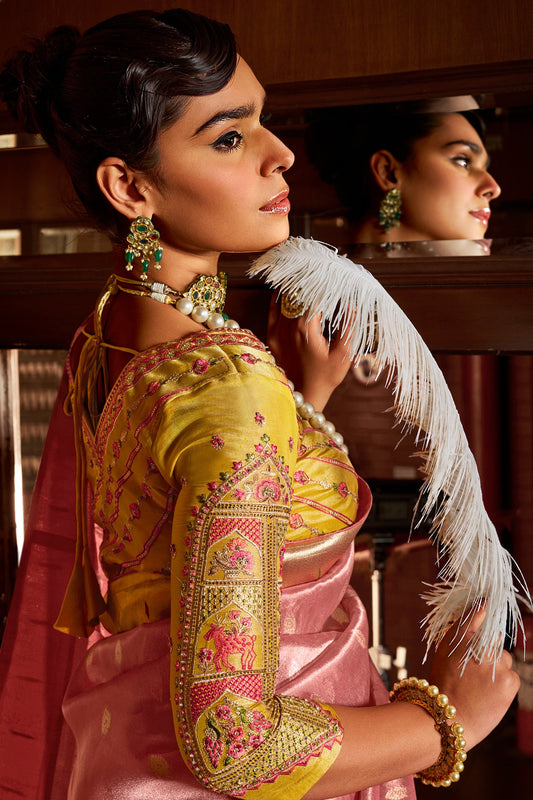 Pink Woven Tissue Paithani Saree-ZB134644_2_SareeButa.com