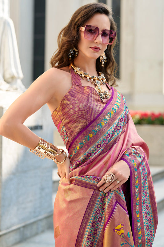 Pink Woven Tissue Silk Saree-ZB134191_2_SareeButa.com