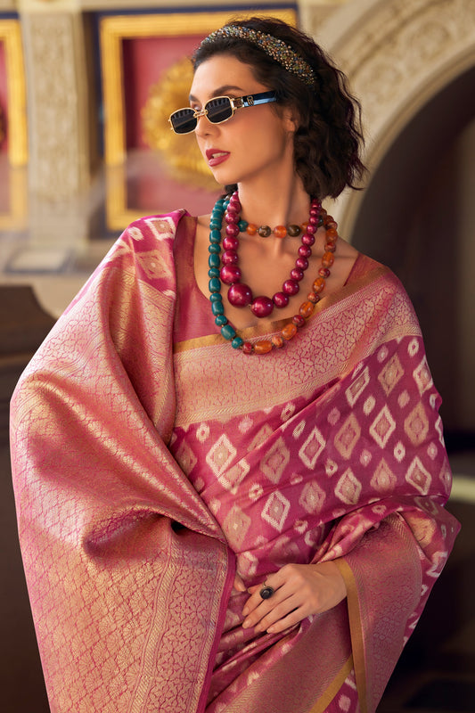 Pink Woven Tissue Silk Saree-ZB134375_2_SareeButa.com