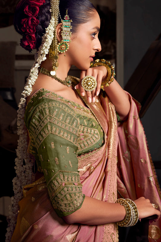 Pink Woven Viscose Tissue Saree-ZB134653_2_SareeButa.com