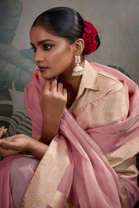 Pink Woven Zari Tissue Saree-SAR11811_2_SareeButa.com