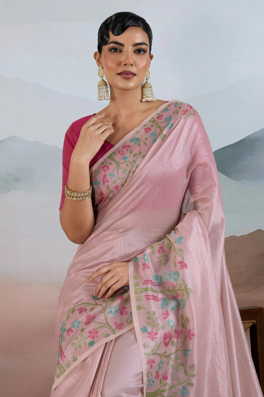 Pink Zari Tissue Brasso saree-SAR12299_2_SareeButa.com