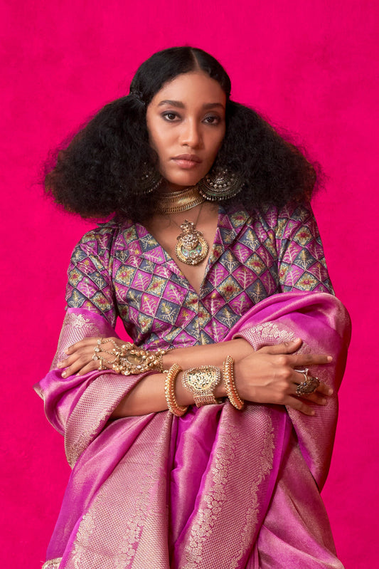 Pink Zari Weaving Tissue Saree-ZB134098_2_SareeButa.com