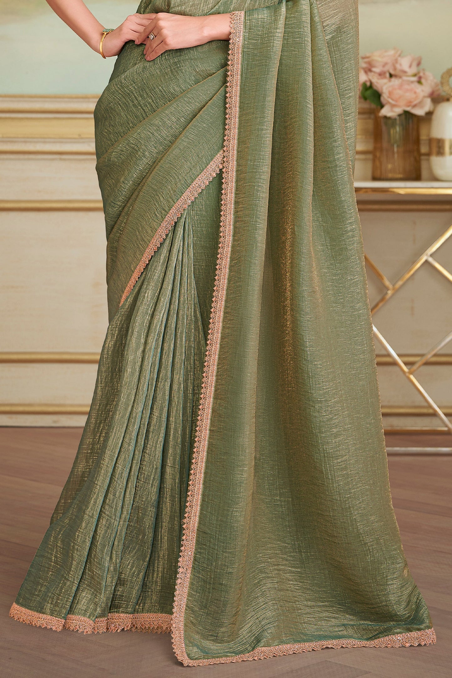 Pista Green Embroidered Georgette Saree-SAR10844_4_SareeButa.com