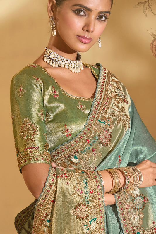 Pista Green Embroidered Silk Saree-SAR10617_2_SareeButa.com