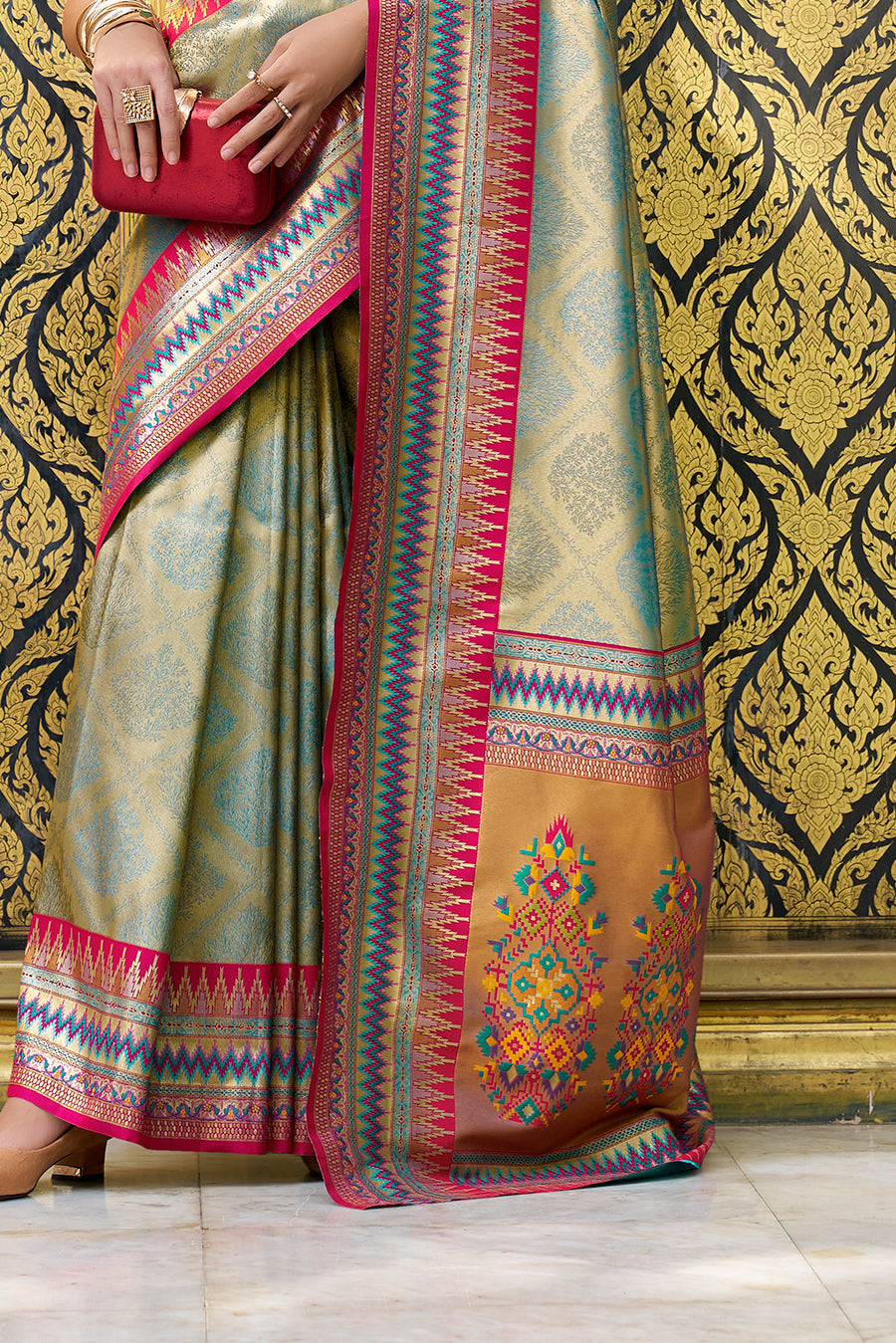 Pista Woven Tissue Silk Saree-ZB134035_4_SareeButa.com