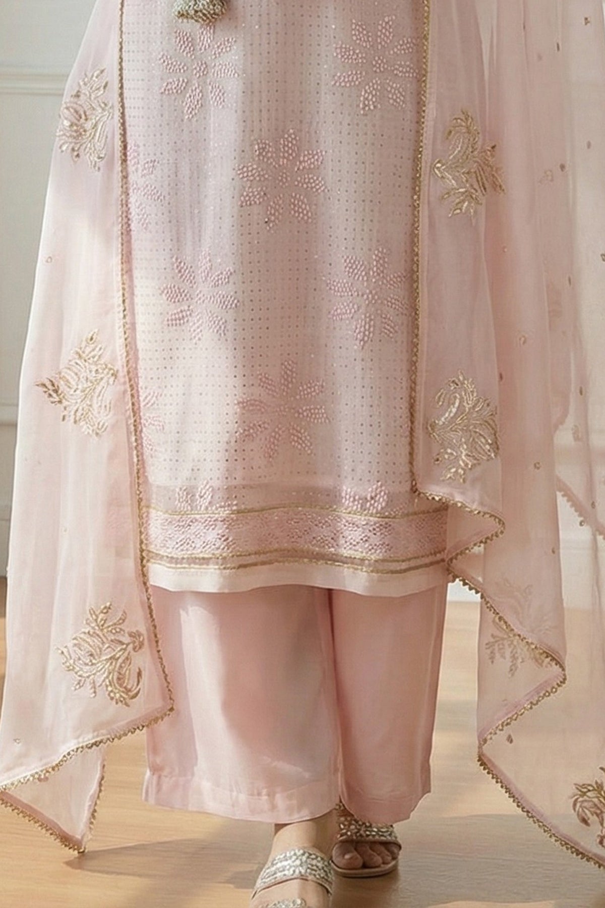 Powder Pink Readymade Embroidered Georgette Suit-SAR11643_4_SareeButa.com