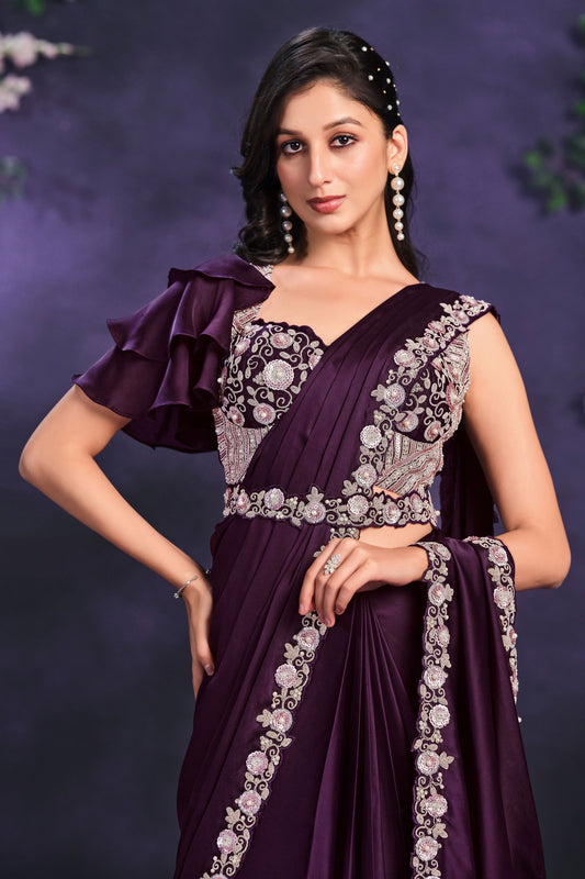 purple-crepe-satin-silk-readymade-saree-zb131309_2_SareeButa.com