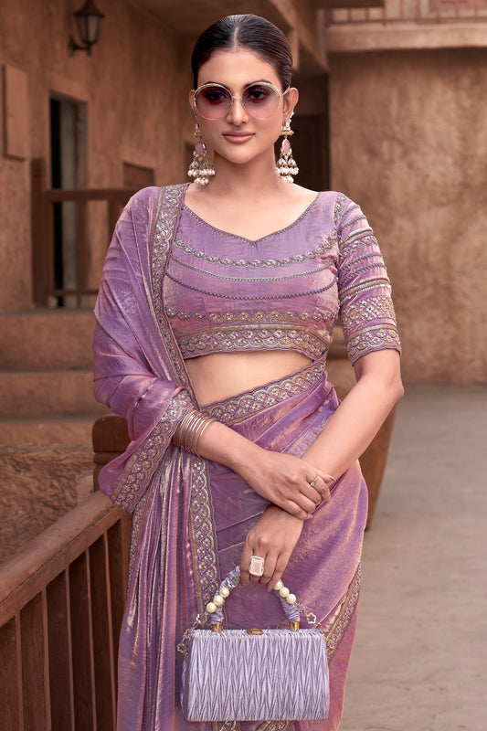 Purple Gradient Satin Silk Saree with Readymade Blouse-ZB133939_2_SareeButa.com