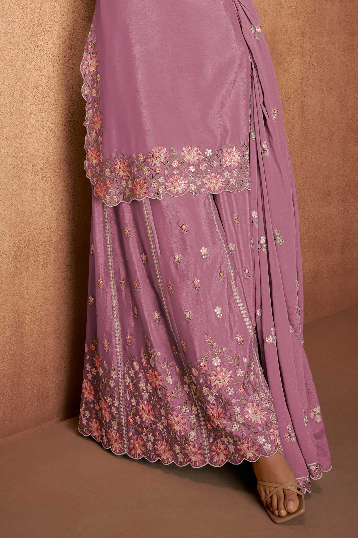 Purple Readymade Embroidered Chinon Suit-SS520_3_SareeButa.com