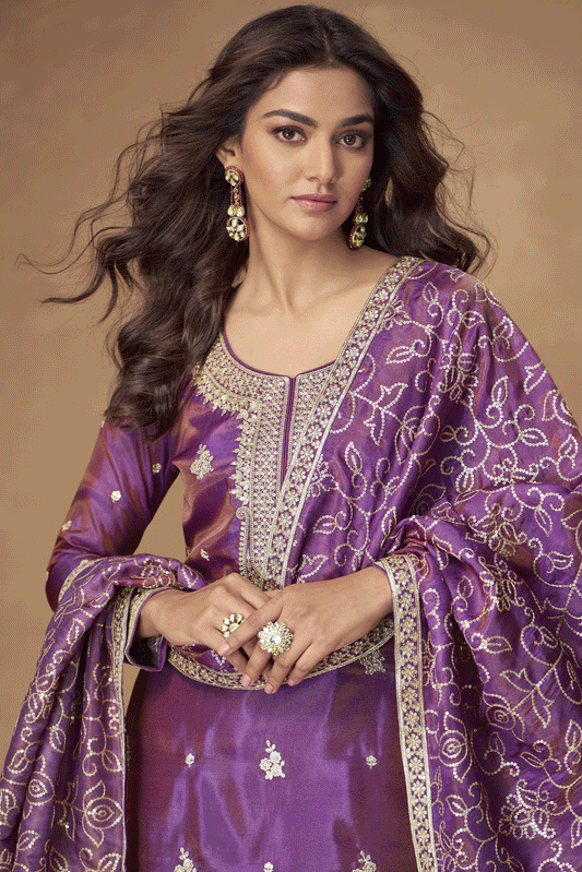 Purple Readymade Embroidered Simar Silk Suit-SS865_2_SareeButa.com