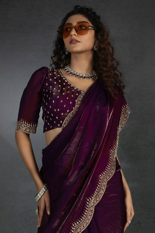 Purple Stone Work Satin Silk Saree-ZB134290_2_SareeButa.com