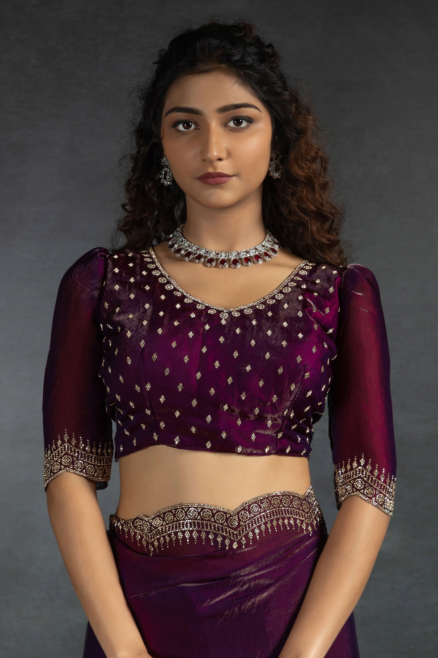 Purple Stone Work Satin Silk Saree-ZB134290_4_SareeButa.com