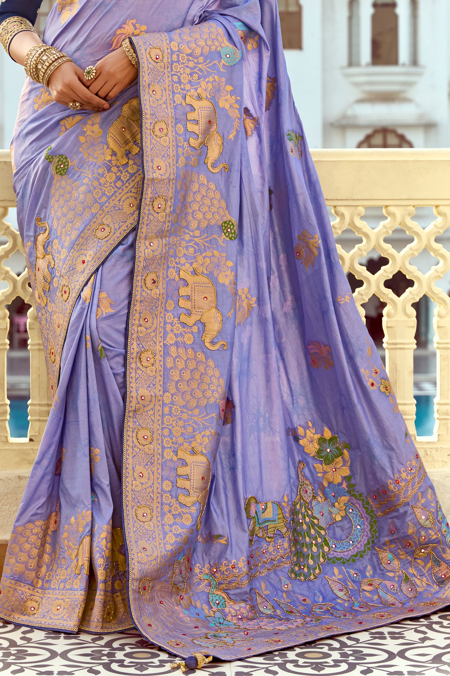 Purple Dola Silk Saree with Cutdana Work-ZB134588_5_SareeButa.com