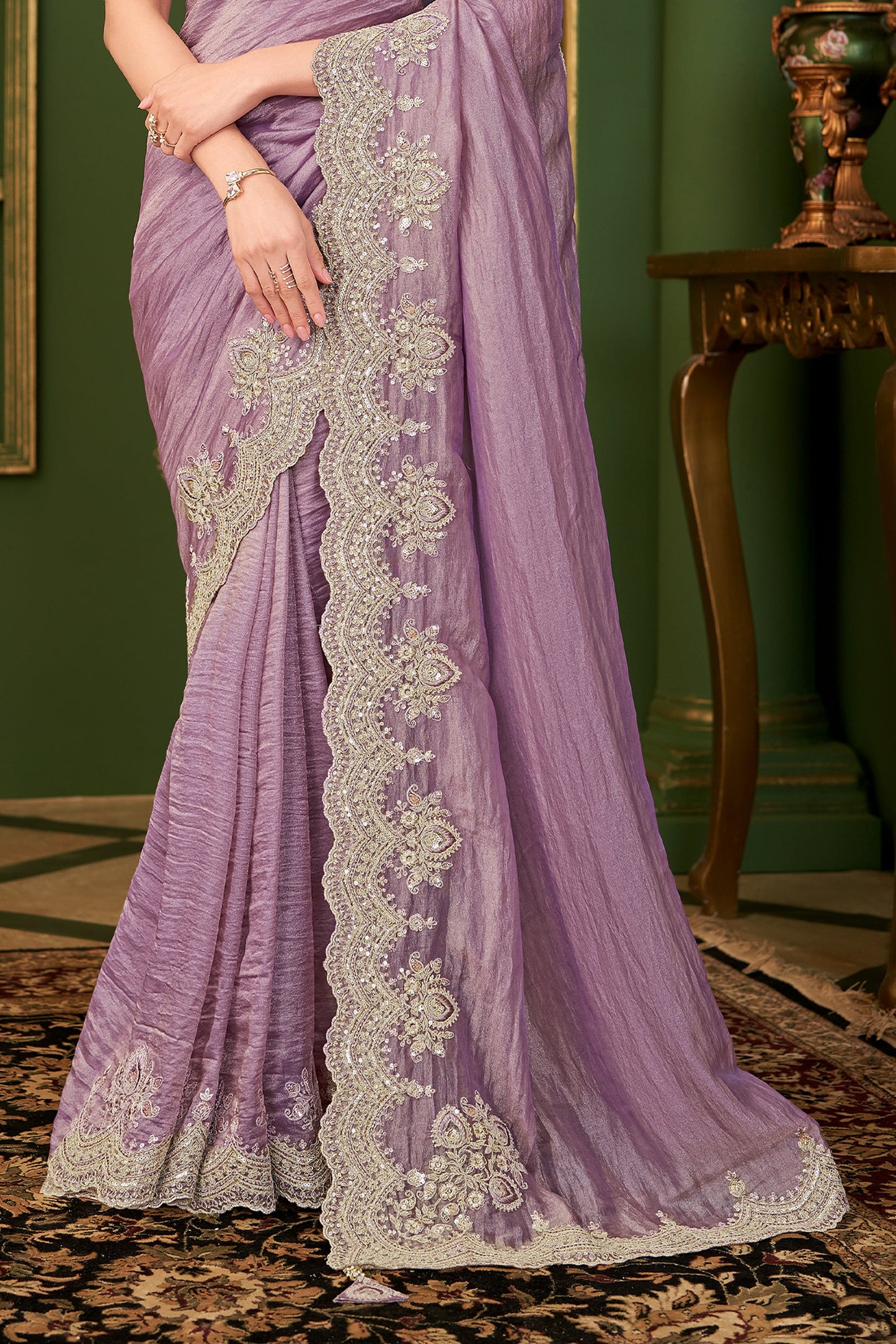 Purple Embroidered Georgette Saree-SAR10967_5_SareeButa.com