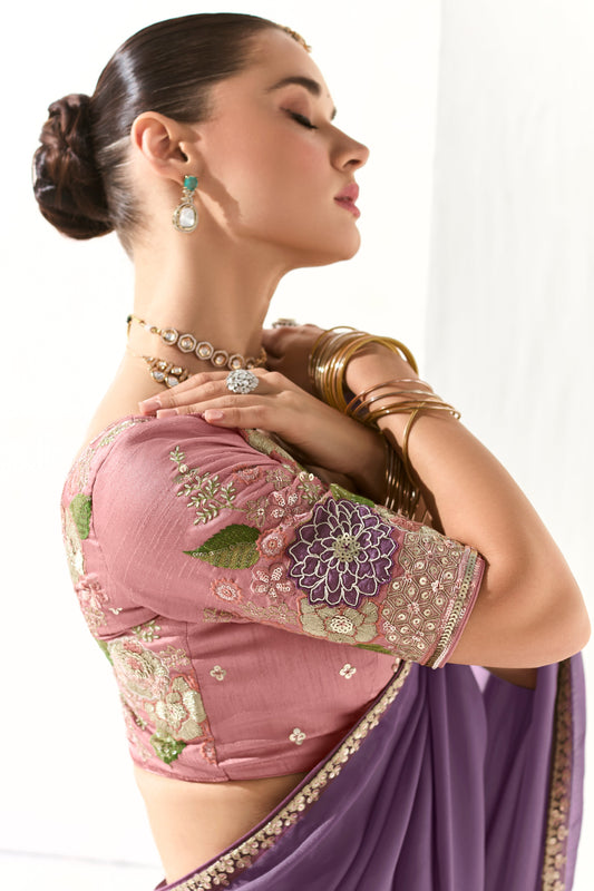 Purple Embroidered Organza Tissue Saree-ZB134756_2_SareeButa.com