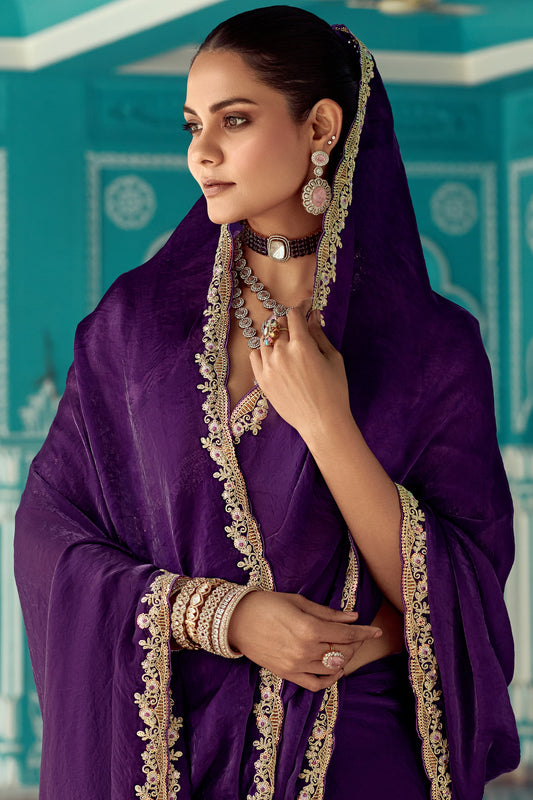 Purple Embroidered Tissue Saree-ZB134082_2_SareeButa.com