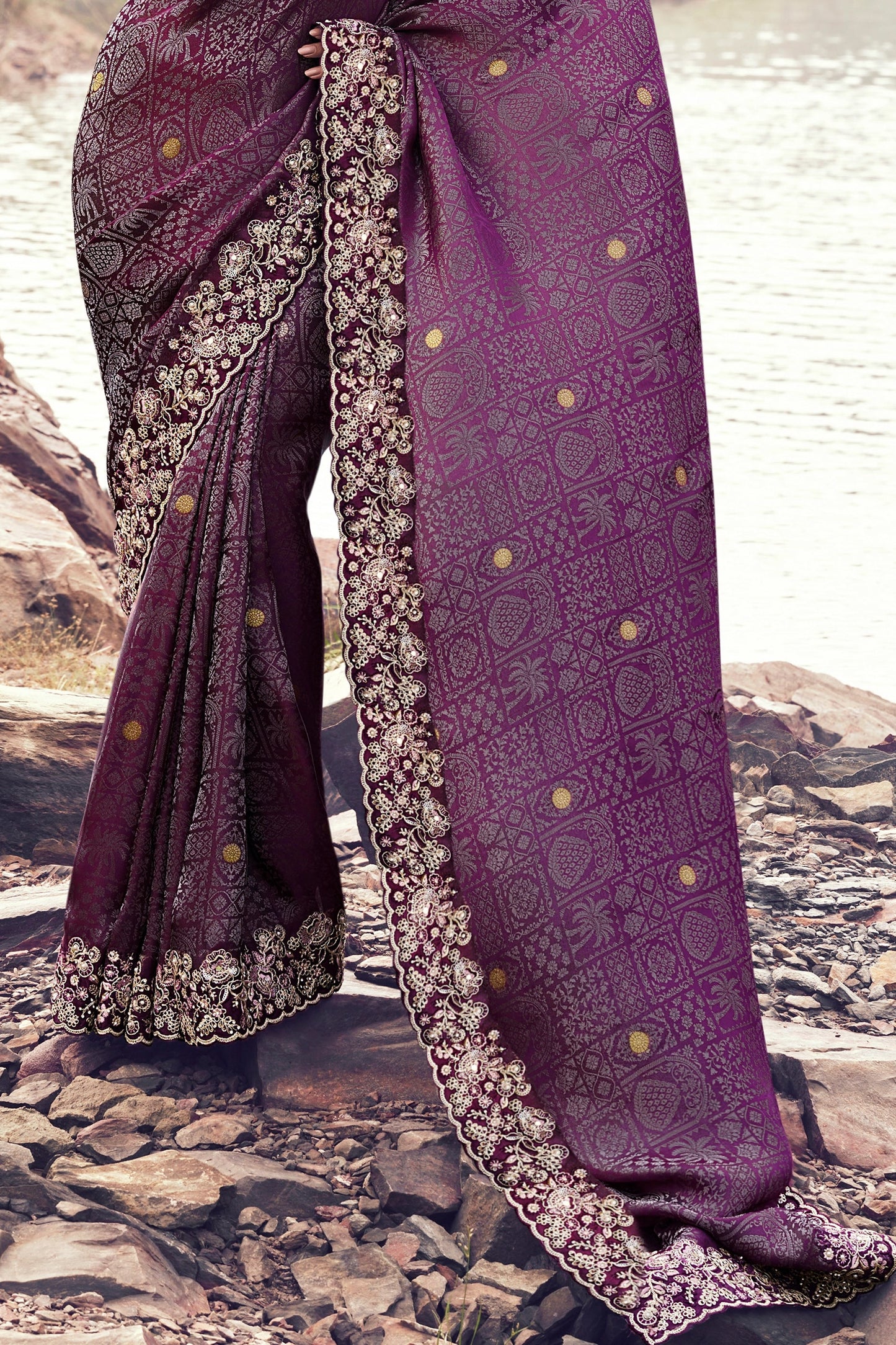 Purple Embroidered Woven Satin Silk Saree-SAR11012_5_SareeButa.com